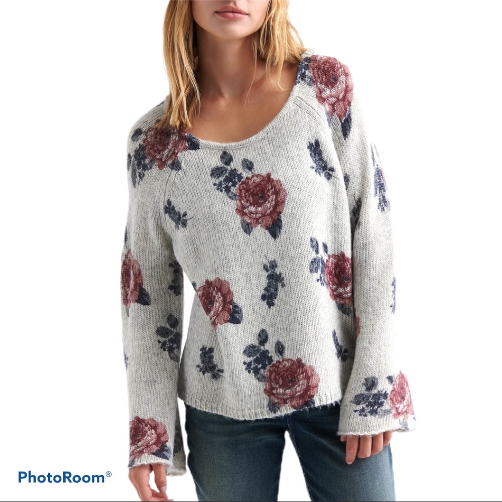 Lucky Brand Floral knit Sweater size S